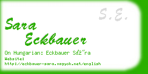 sara eckbauer business card